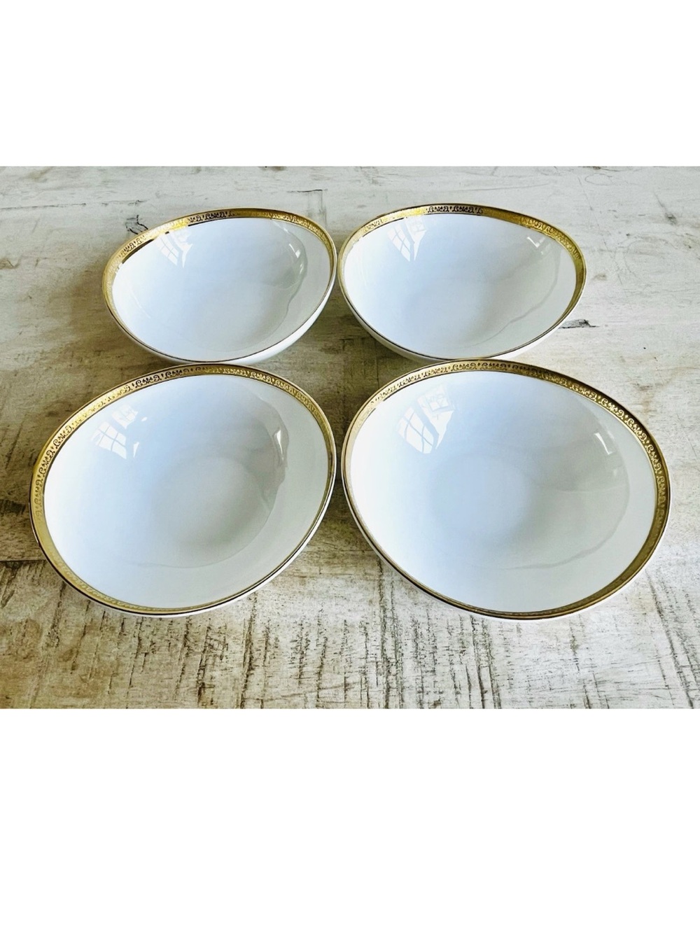Charter Club Home Grand Buffet Gold Elliptical Oval 5.5"Bowls - Set of 4